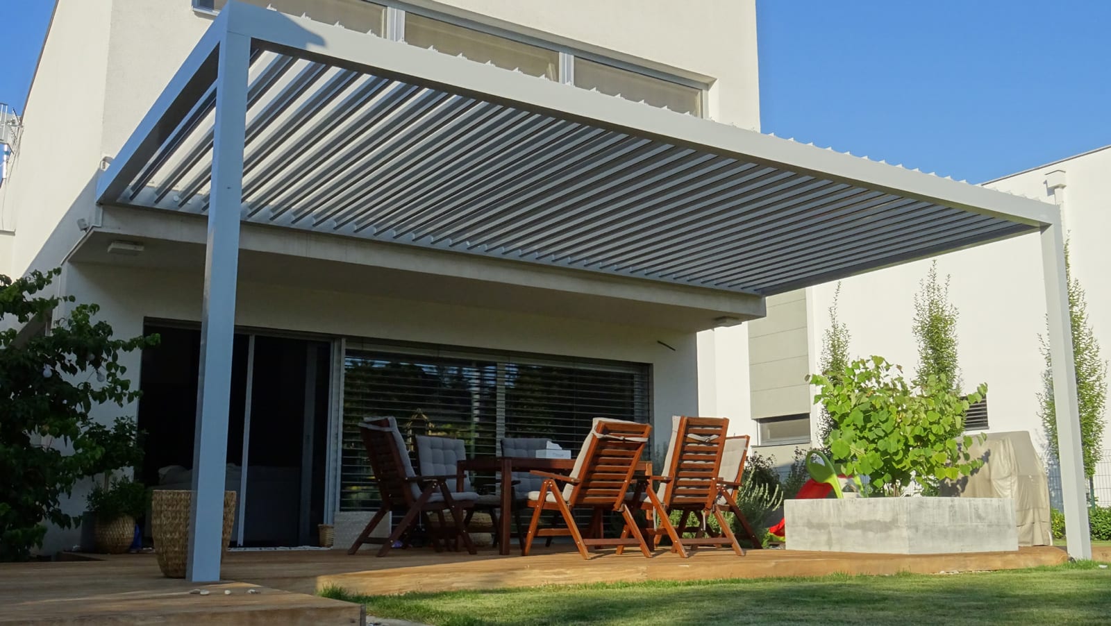 Bioklimatická pergola v záhrade