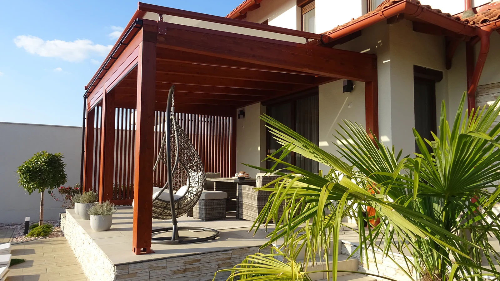 Drevená pergola Miláno