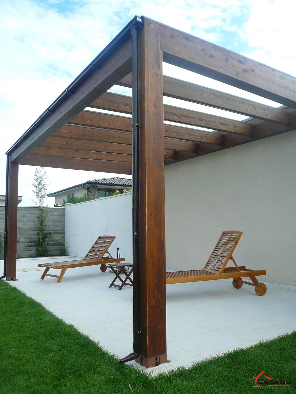 Az elkészült Milano fa pergola
