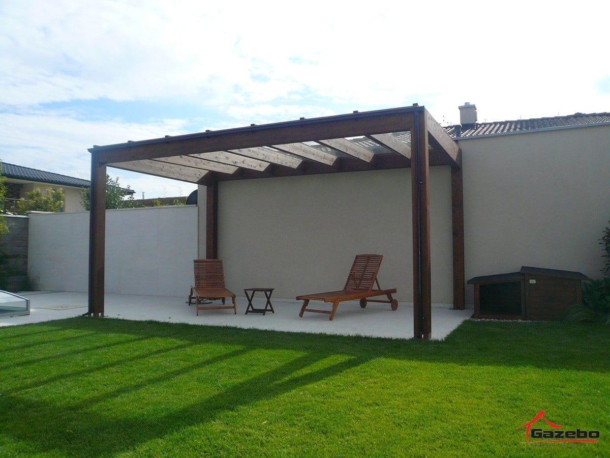 Az elkészült Milano fa pergola