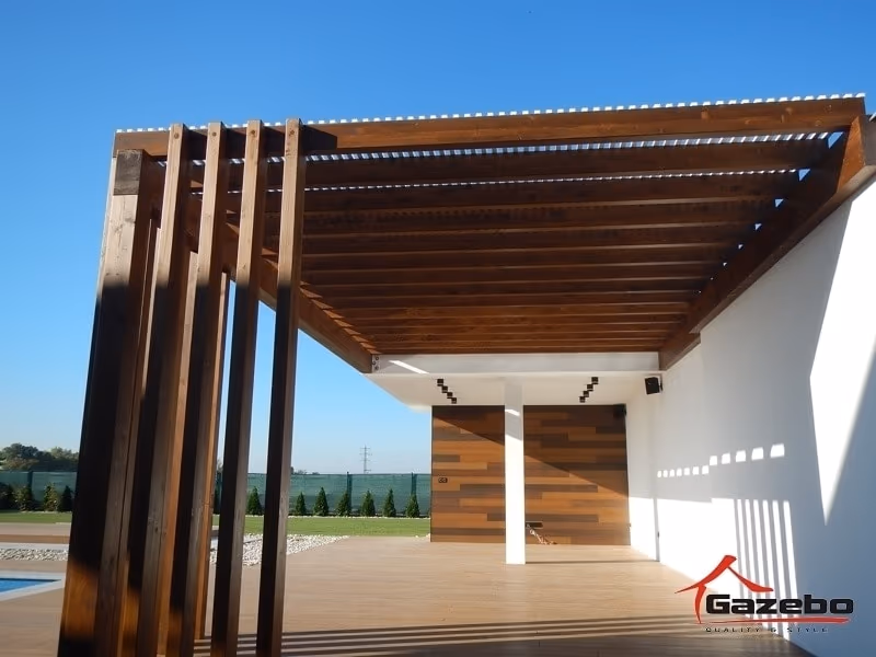 Drevená pergola Monaco ako oddychová zóna v záhrade